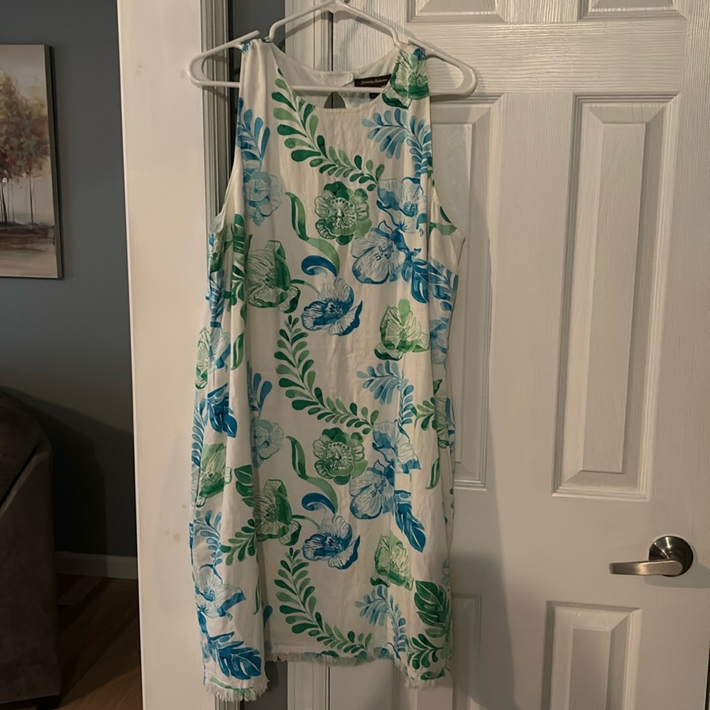 Tommy Bahama linen 👗 dress, XL lined, pockets and so summery